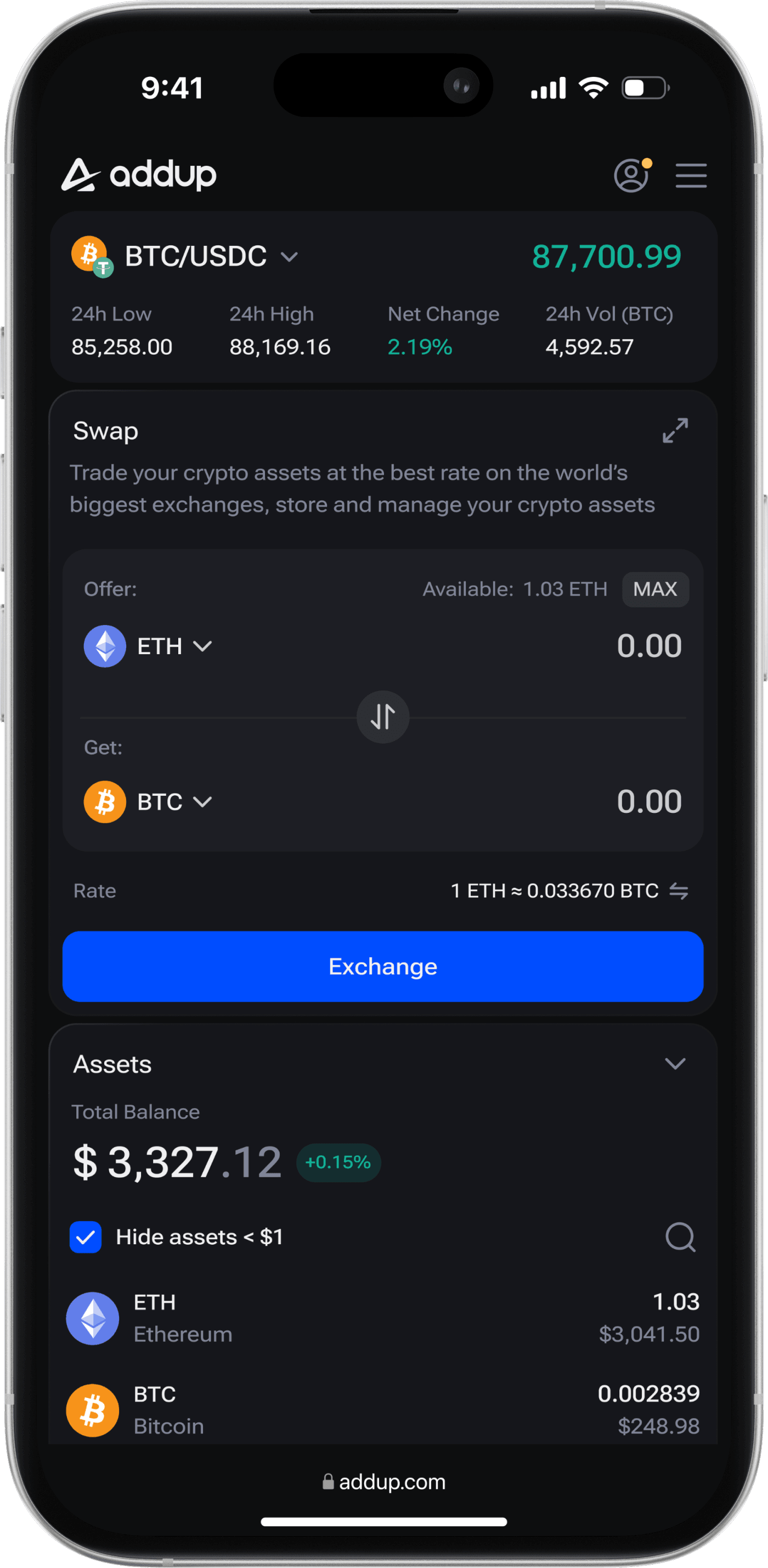 Swap at the best price